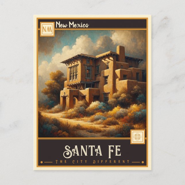 Santa Fe, New mexico | VINTAGE Vykort (Framsida)