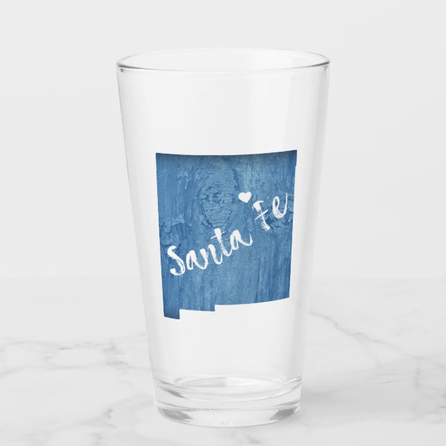 Santa Fe New mexico Wood Grain Glaskopp (Framsida)