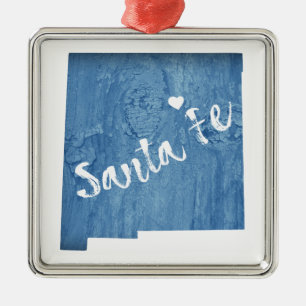 Santa Fe New mexico Wood Grain Julgransprydnad Metall