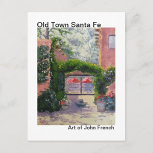 Santa Fe, NM-oljemålning av John Fransk Vykort