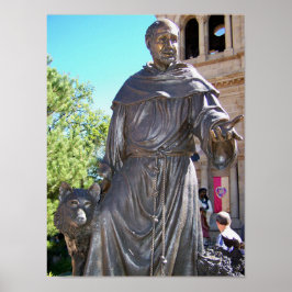 Santa Fe NM St. Francis Cathedral Statue Poster