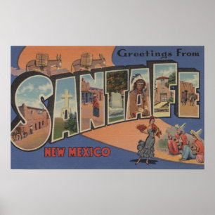 Santa Fe nya - mexico - stora brevplatser 2 Poster