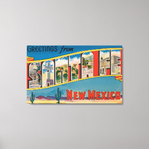Santa Fe nya - mexico - stora brevplatser Canvastryck