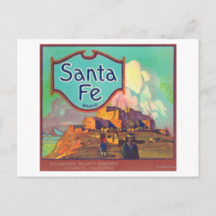 Santa Fe Orange LabelRedlands, CA Vykort