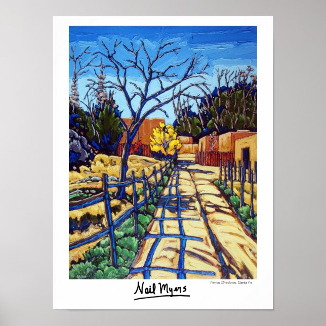 Santa Fe Poster stängslets skuggor (Framsidan)