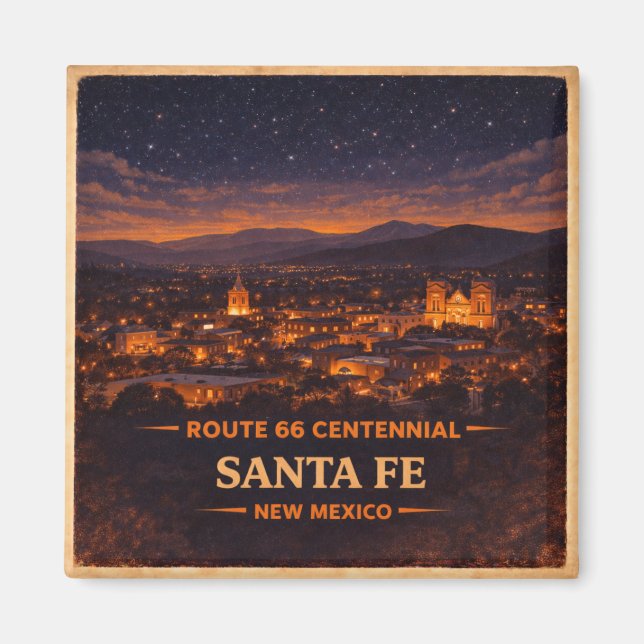 Santa Fe Route 66 Centennial Reseminnariestationer Magnet (Framsidan)