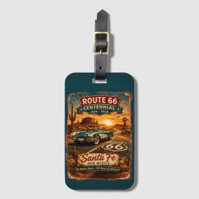 Santa Fe Route 66 Centennial Solnedgång Bagagebricka (Framsida vertikal)