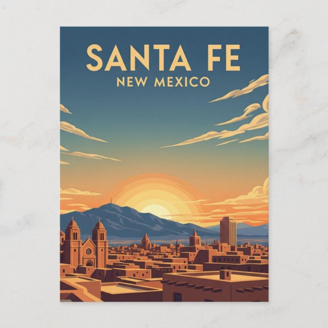 Santa Fe Skyline New mexico Travel Vykort (Framsida)