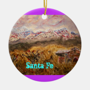 Santa Fe snö Julgransprydnad Keramik