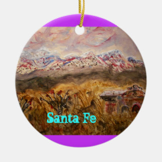 Santa Fe snö Julgransprydnad Keramik