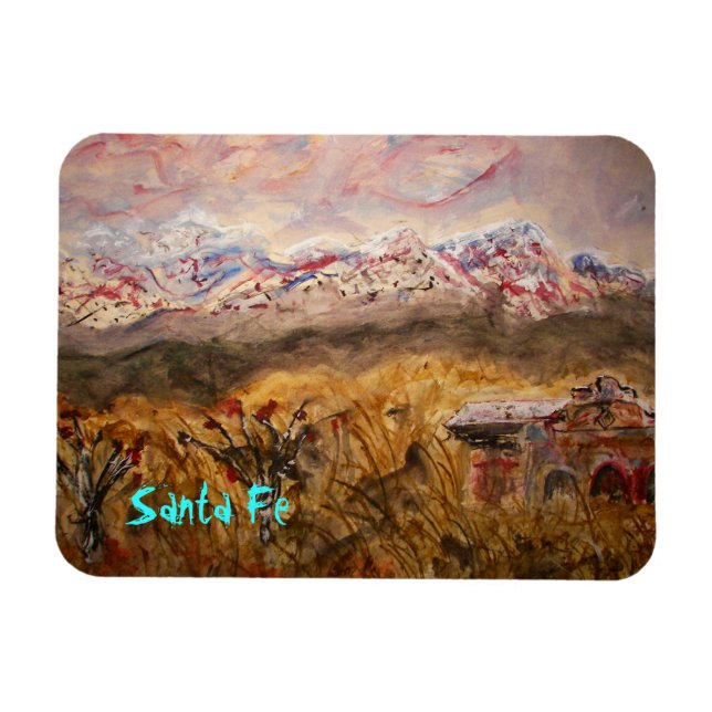 Santa fe snö magnet (Horisontell)