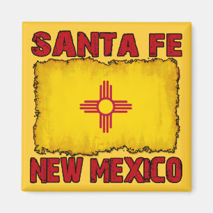 Santa Fe som är nytt - mexico Magnet