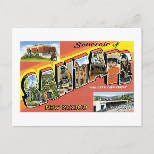 Santa Fe, Souvenir, New mexico Vykort