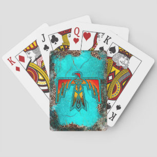 Santa Fe Thunderbird Turcos Marble Leopard Casinokort