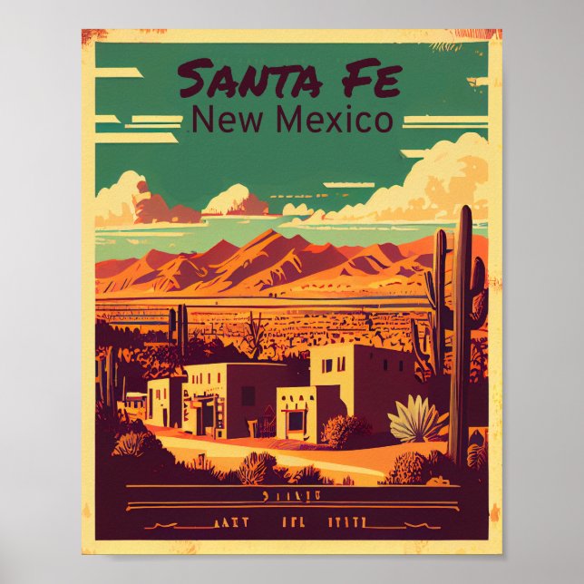 Santa Fe Vintage Art Poster (Framsidan)