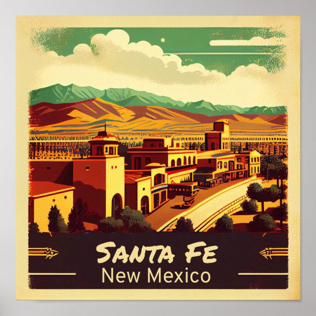 Santa Fe Vintage Poster (Framsidan)
