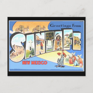 Santa Fe Vintage Reskortsedel Vykort