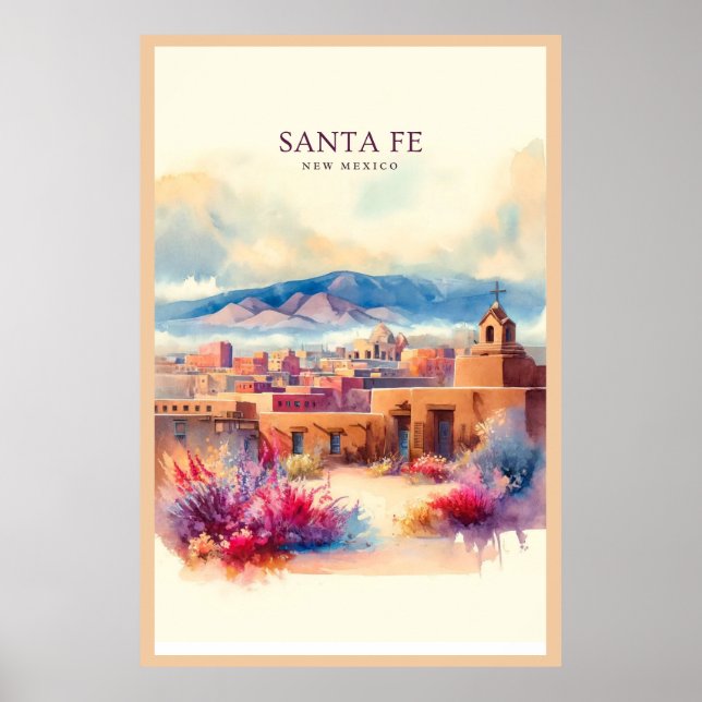 Santa Fe Watercolor Poster (Framsidan)