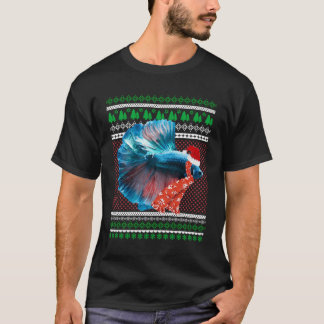 Santa Fick Betta Fisk Jul Grafisk T-Shirt