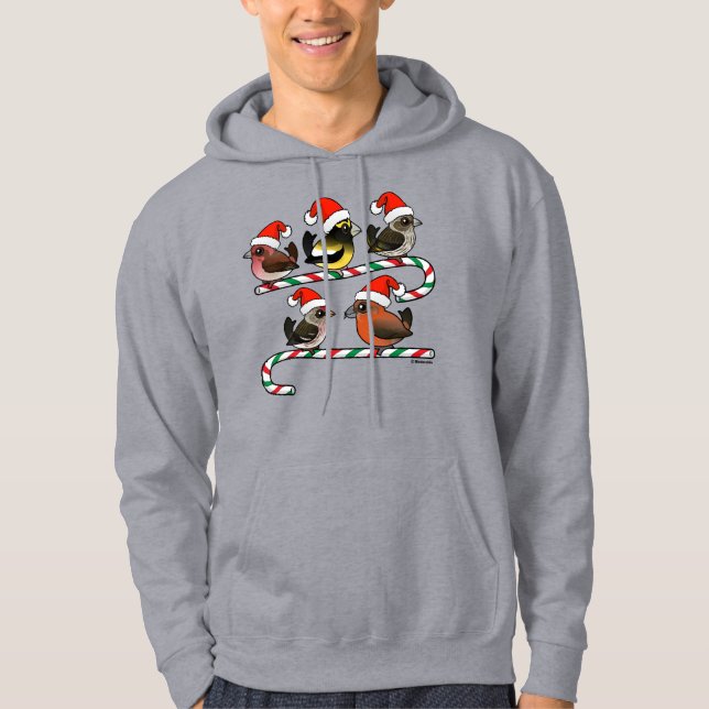 Santa Finches Hoodie (Framsida)