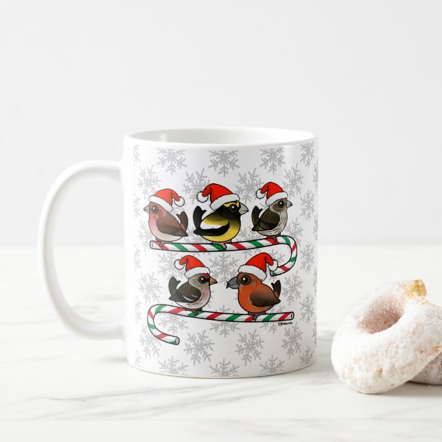Santa Finches Kaffemugg (Med munk)
