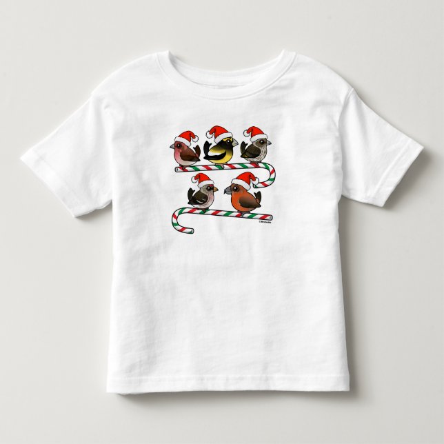 Santa Finches T Shirt (Framsida)