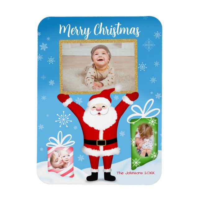 Santa Firande God jul 3 Photo Magnet (Vertikal)