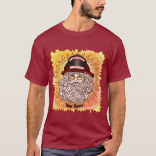 Santa Firefighter T Shirt