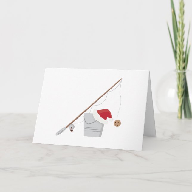 Santa Fishing Helgkort (Framsida)