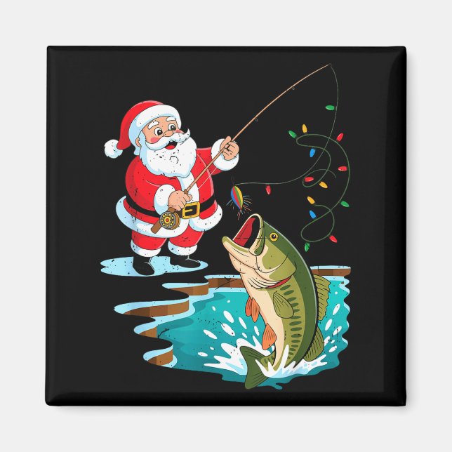 Santa Fishing Lure B Fish Christmas Pajamas Boy To Magnet (Framsidan)