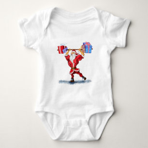 Santa Fitness Santa Baby Bodykostym T Shirt