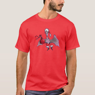 Santa Fladdermus manar röd T-shirt