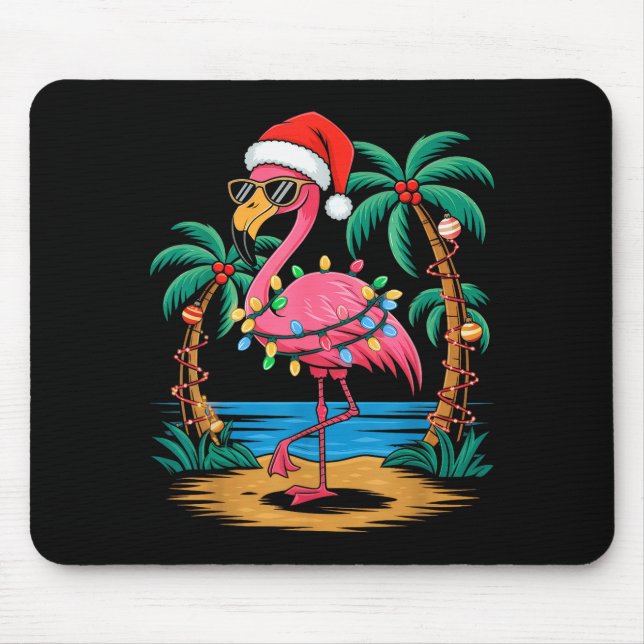 Santa Flamingo Christmas Lights Trocal Palms Tree  Musmatta (Framsidan)