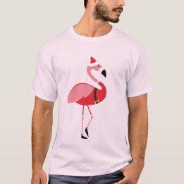 Santa Flamingo Roligt jul T Shirt