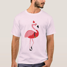 Santa Flamingo Roligt jul T Shirt