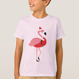 Santa Flamingo Roligt jul T Shirt