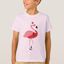Santa Flamingo Roligt jul T Shirt