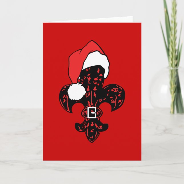 Santa Fleur de lis (1) hälsningkort Helgkort (Framsida)