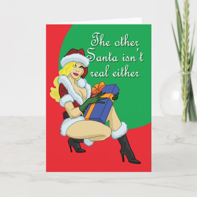 Santa flicka helgkort (Framsida)