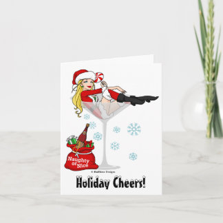 Santa flicka Martini Helgkort
