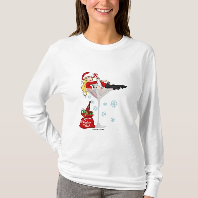 Santa flicka martini tröja (Framsida)