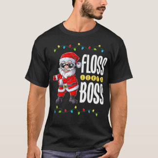 Santa Floss som en Chef julboys Kids Julafton T Shirt
