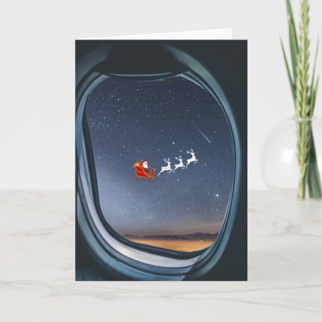 Santa.Folded Greeting Card Kort (Framsida)