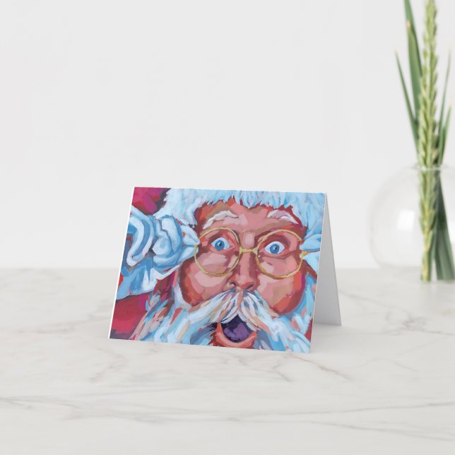 Santa Folded Holiday Card Tack Kort (Framsida)