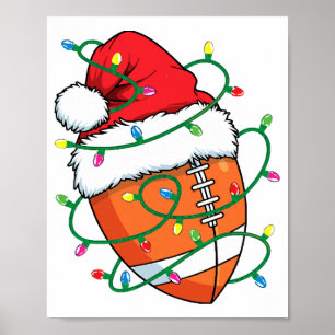Santa Football Sports Boll Manar Boys jul Julafton Poster