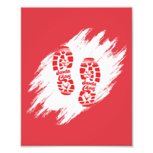 Santa Footprint Fototryck
