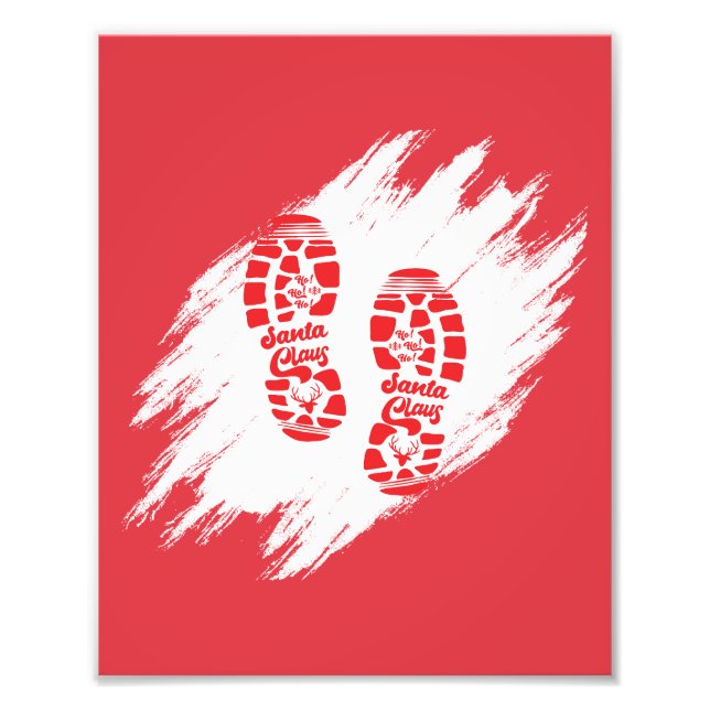 Santa Footprint Fototryck (Framsidan)