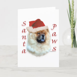 Santa för ChowChow tassar Helgkort