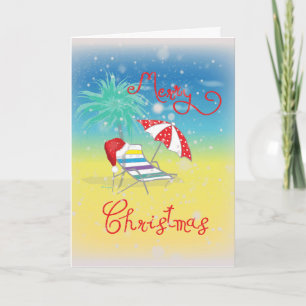 Santa för Florida julsnöflingor hatt Helgkort