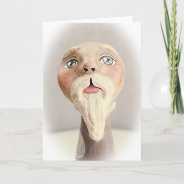 Santa för Folk konst julkort Helgkort (Framsida)